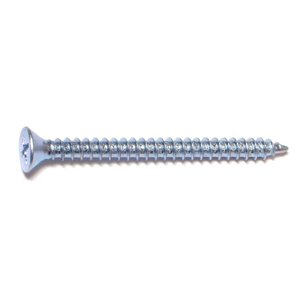 Midwest Fastener Sheet Metal Screw, #8 x 2 in, Zinc Plated Steel Flat Head Phillips Drive, 35 PK 932041 - main